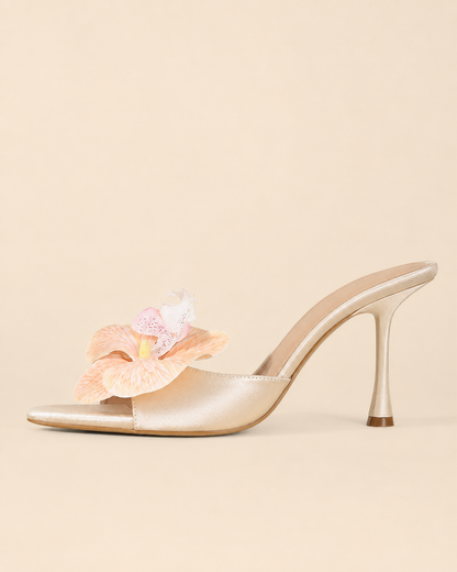 Cattleya Satin Mule
