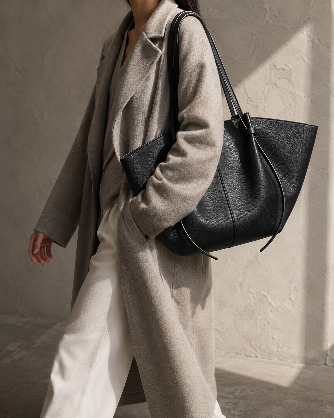 Solenne Leather Tote
