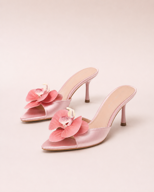 Cattleya Satin Mule