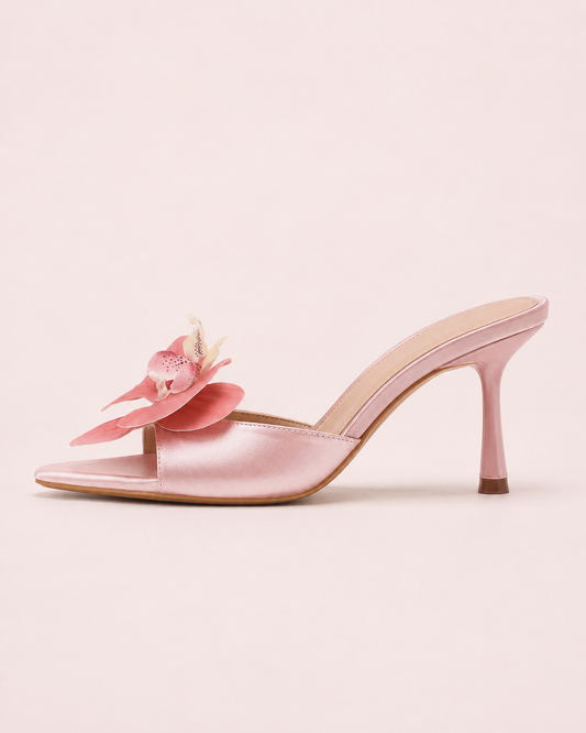 Cattleya Satin Mule