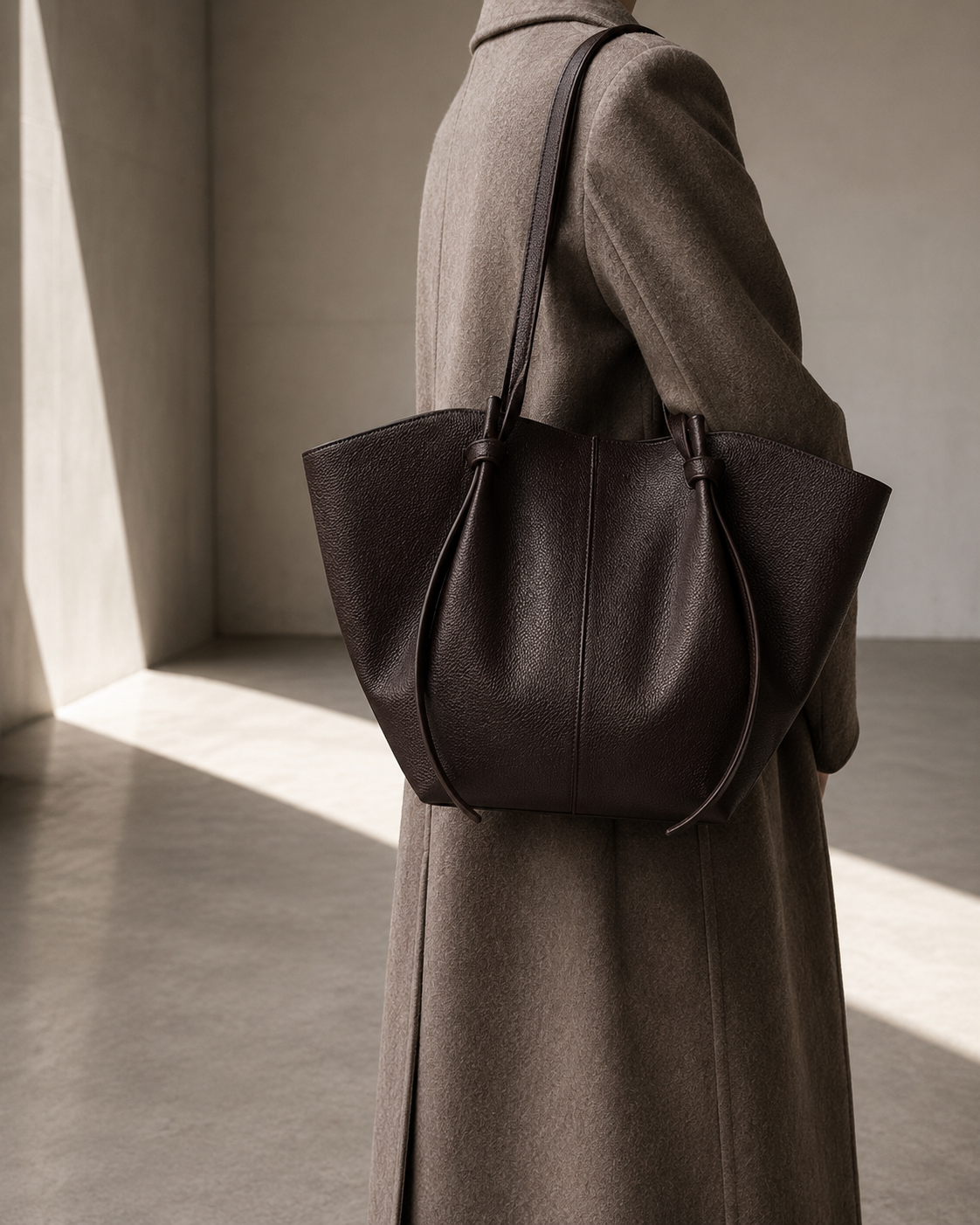 Solenne Leather Tote