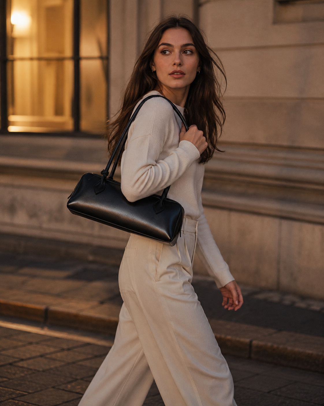 Mensola East-West Shoulder Bag