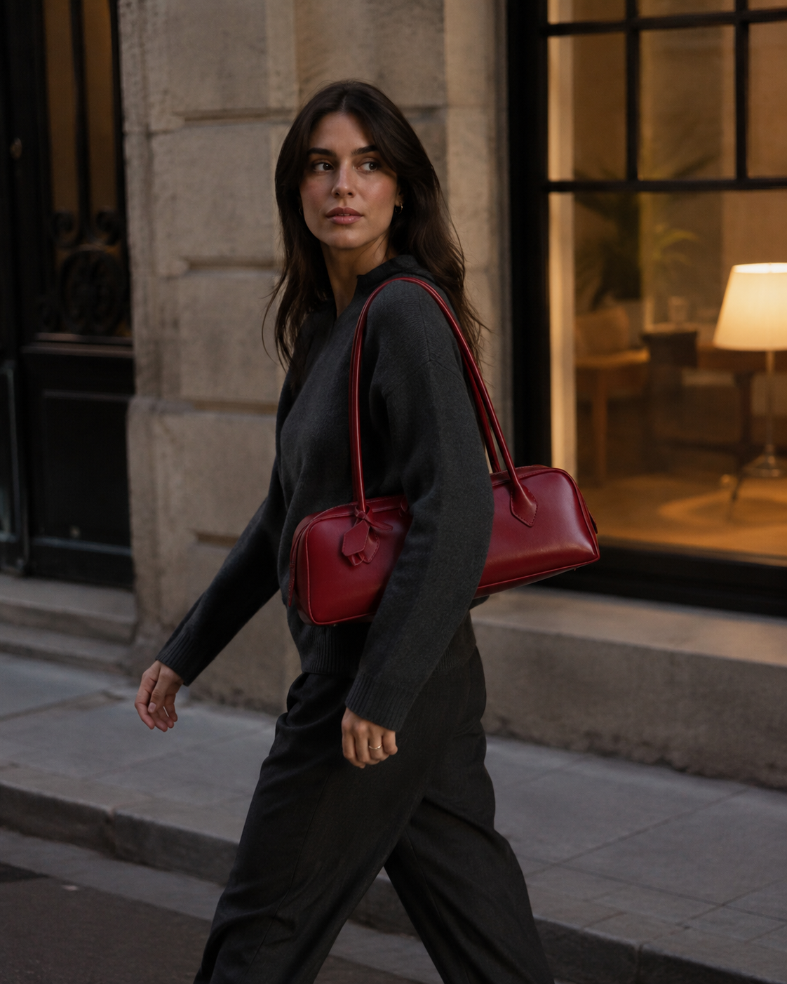 Mensola East-West Shoulder Bag